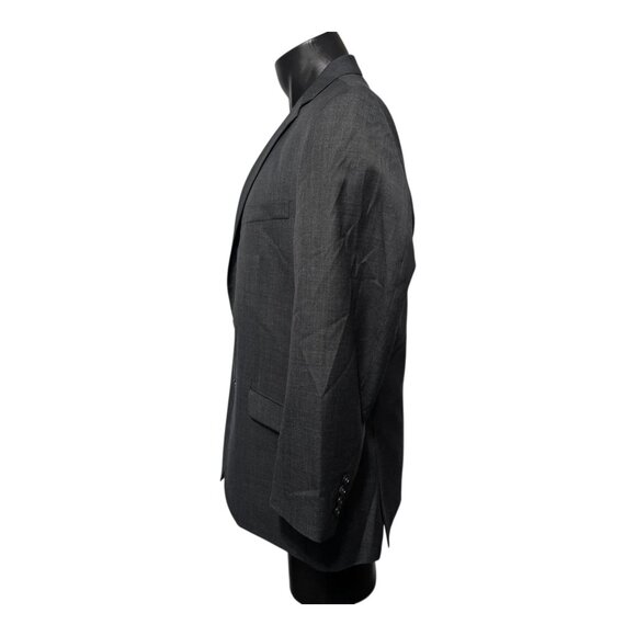Kenneth Cole 44L Gray Black Blazer Suit Jacket - Picture 7 of 11
